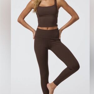 Vuori Chocolate Ribbed Women's Leggings